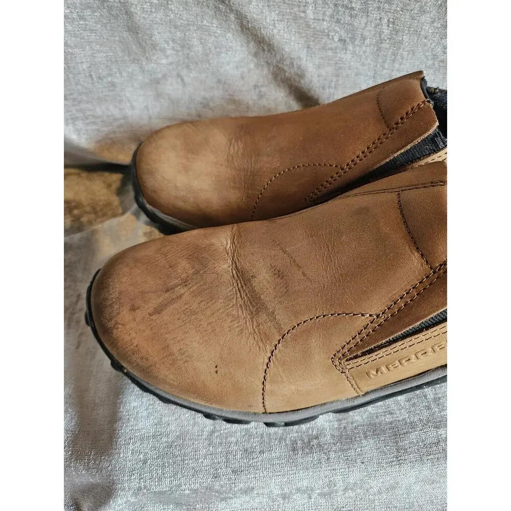 Merrell Mens Brown Leather Slip-On Casual Shoes Round Toe US 9 EU 43 J60831